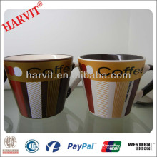 Tazas cerámicas de la taza de Coffe del precio barato con la venta al por mayor metálica de la decoración del final